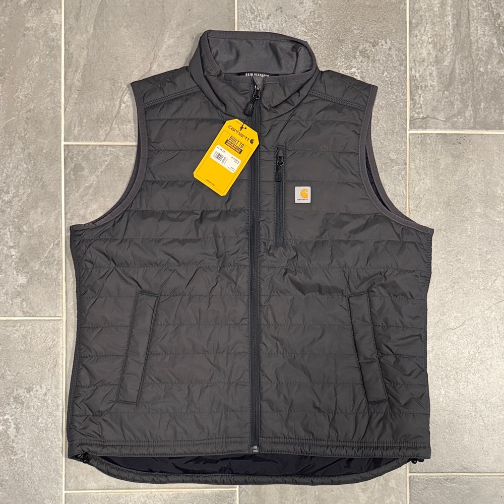 Carhartt Charcoal Quilted Vest - Rain Defender